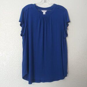 Liz Claiborn women's size XL blue blouse